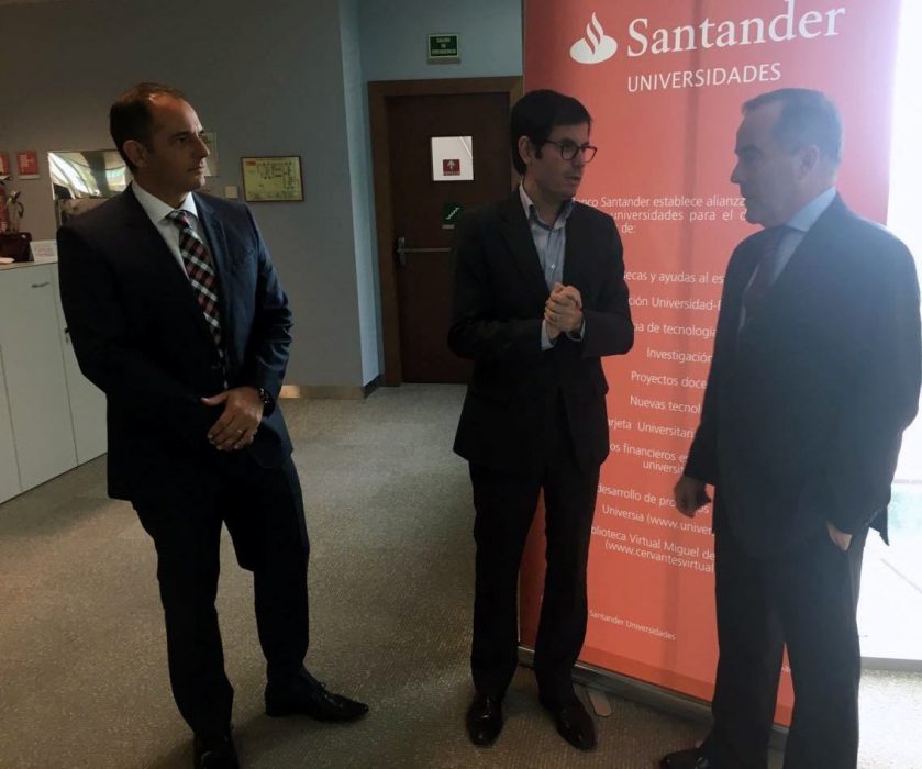 El Rector y el Vicerrector de la UCALP fueron recibidos por el Grupo Santander