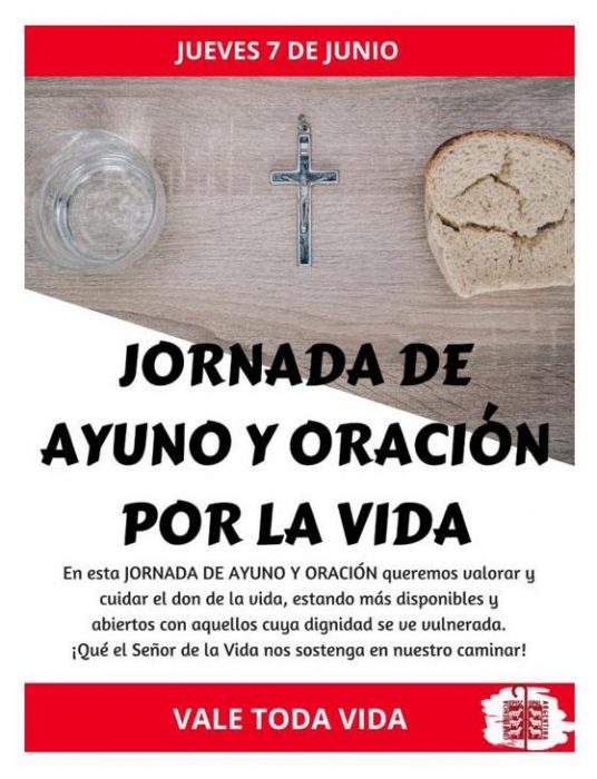 Jornada de ayuno y oración por la vida