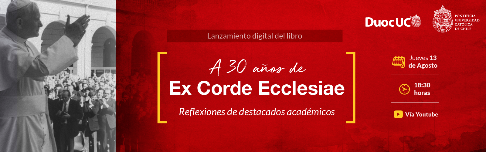Lanzamiento digital del libro “A 30 años de Ex Corde Ecclesiae”