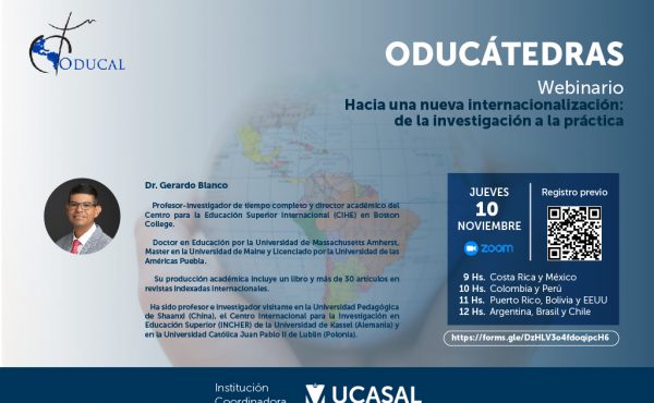 ODUCÁTEDRAS Webinario “Hacia una nueva internacionalización: de la investigación a la práctica”