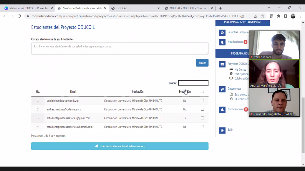 La Unidad de Relaciones Internacionales participó de la capacitación de ODUCOIL