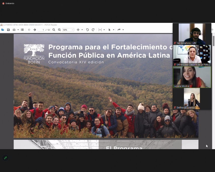 Se realizó un Conversatorio con becaria de la Fundación Botín