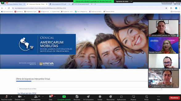 Segunda Sesión del Ciclo de Capacitaciones de la Red de Internacionalización – ODUCAL