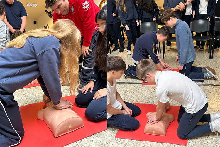 Alumnos de la Escuela Secundaria Fray Mamerto Esquiu recibieron una capacitación en RCP 