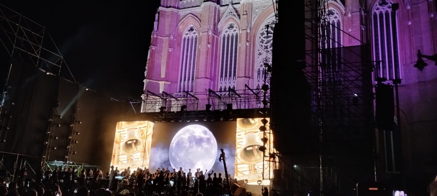 La UCALP participó de la histórica inauguración del nuevo sistema de iluminación y campanario de la Catedral 