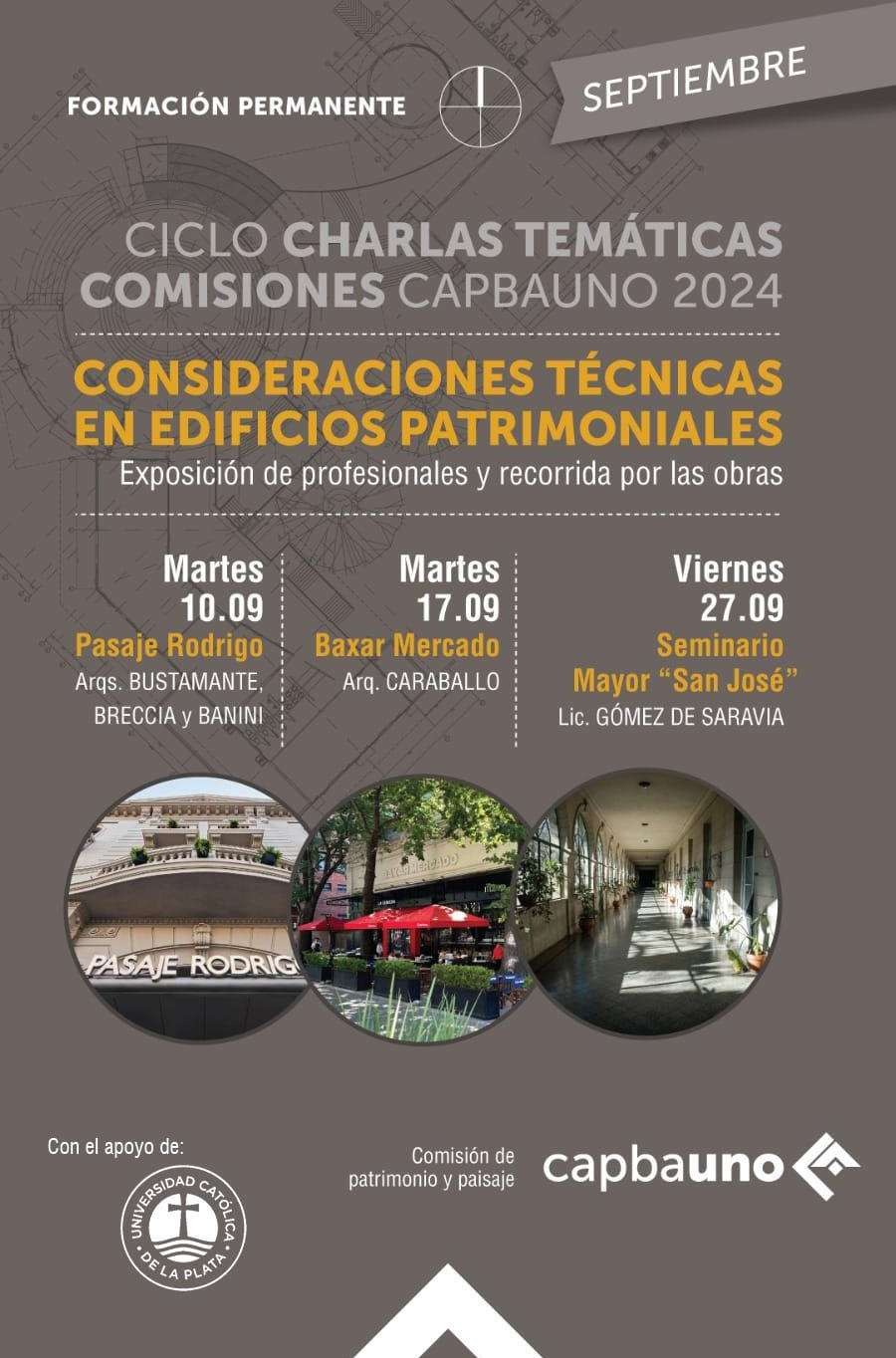 Trabajo interfacultades entre UCALP y CAPBAUNO en edificios patrimoniales 