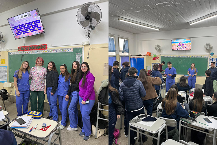 Estudiantes de Odontología brindaron una charla sobre salud bucal en el Estrada