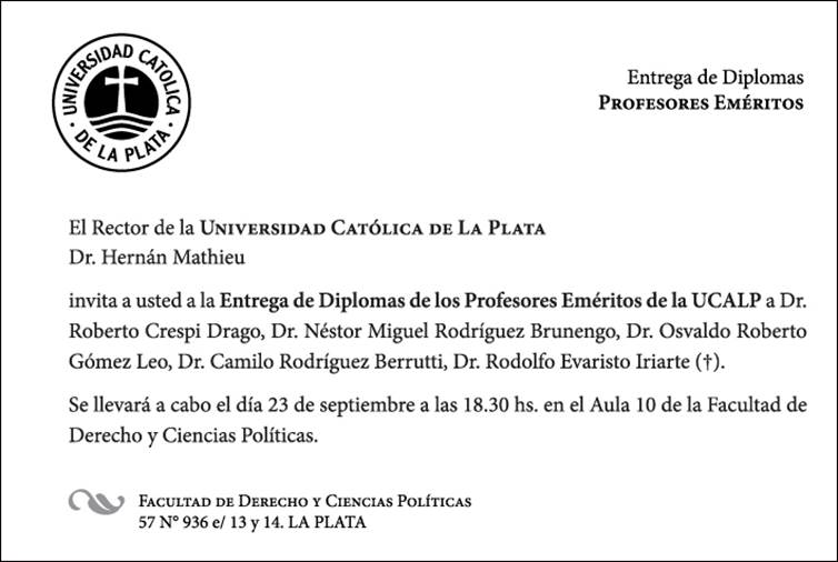 Entrega de diplomas a profesores eméritos